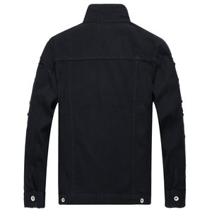 Venta al por mayor de los hombres chaqueta de mezclilla de ajuste regular transpirable OEM elegante chaquetas de mezclilla de alta calidad con la chaqueta de color personalizado para el hombre - Product Image 5