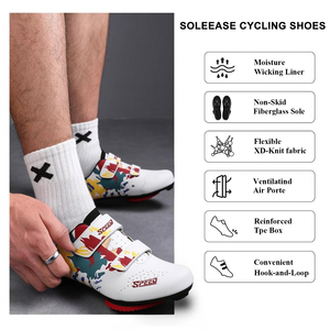 נעלי רכיבה מקצועיות דלתא סיטונאיות, נעלי ספינינג צבעוניות בהתאמה אישית, נעלי אופני כביש לגברים ונשים, קלות משקל ונוחות - Product Image 5