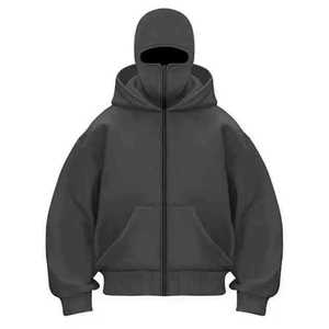 Moda OEM Diseño Personalizado Color sólido Enmascarado Sudadera con capucha Máscara de cara completa Sudaderas con capucha - Product Image 5