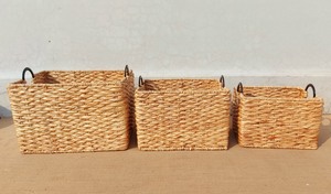 Stylish water hyacinth tray <b>basket</b> handcrafted <b>for</b> versatile use in bedrooms or <b>bathrooms</b> From Blue Lotus Vietnam - Product Image 5