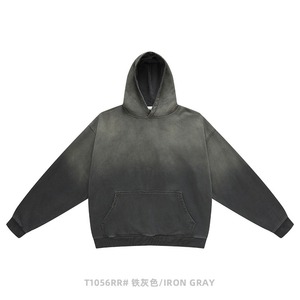 Sweat à capuche en coton molletonné lourd, personnalisé, effet vieilli, délavé à l'acide, respirant et à séchage rapide pour l'hiver – Vente en gros - Product Image 5