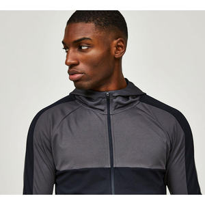 Survêtement décontracté à capuche zippé 100 % coton respirant grande taille pour homme, origine Pakistan, ensembles d'hiver imprimés légers - Product Image 5