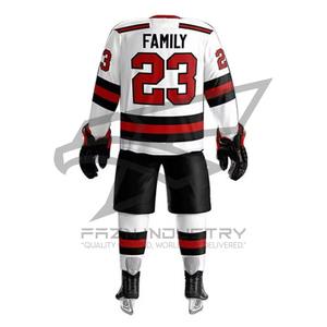 Vente en gros de kit d'uniforme de hockey sur glace Service OEM Logo d'équipe personnalisé Vêtements de sport en tissu respirant à séchage rapide - Product Image 6