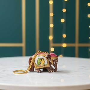 Llavero de Madera Moderno con Forma de Mini Elefante, Diseño Creativo de Animal con Anillo para Llaves de Coche y Estuche de Regalo, Alta Calidad - Product Image 4