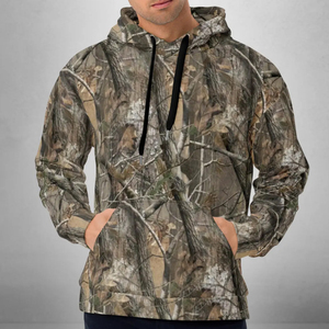 Sudadera con Capucha de Camuflaje Personalizada del Fabricante, Sudadera Urbana con Estampado Digital Completo de Árbol Real, Sudadera con Capucha de Camuflaje para Hombre - Product Image 5