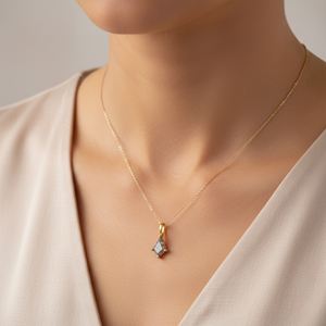 Black Strawberry <b>Quartz</b> Kite Shape 925 Sterling Silver Gold Plated Religious Pendant Rhodium Option for Adjustable <b>Necklace</b> - Product Image 5