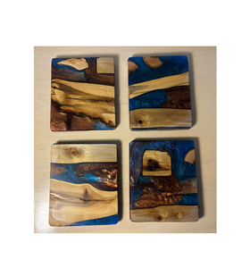 Posavasos de resina epoxi de último diseño y forma redonda de madera y vajilla y decoración del hogar para venta personalizada - Product Image 2