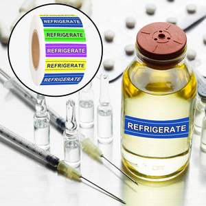 Autocollants de réfrigération Étiquettes médicales Réfrigérer les autocollants de <span class=keywords><strong>pharmacie</strong></span> de service alimentaire 1/2x1.5 pouces - Product Image 3