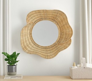 Rattan Natural Wavy <b>Mirror</b> - Product Image 2