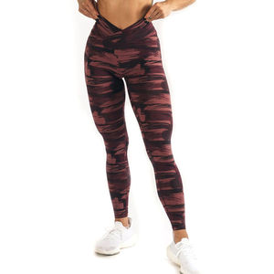 Leggings pour femmes en polyester, respirants, à séchage rapide, écologiques, sexy, taille mi-haute, tissu tricoté, personnalisables, de haute qualité, actifs - Product Image 2