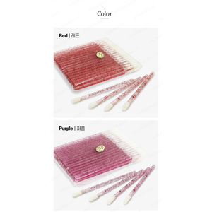 50pcs Glitter Mini Lip Brush Thin Style Sparkling Lip Sol Plastic Stick with Suction-cup Material Lip Brus - Product Image 5