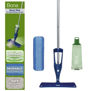 Bona <b>Floor</b> <b>Mop</b> Starter Kit - 1 Spray <b>Mop</b>, 1 Reusable Microfiber Pad, 1 Refillable Multi Surface <b>Floor</b> <b>Cleaner</b> - Product Image 1
