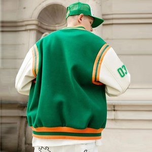 Chaqueta universitaria de lana personalizada de alta calidad para hombre, talla XL, Mangas de cuero para exteriores con logotipo para invierno - Product Image 5