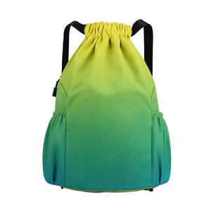 Sac à dos de sport Gradient Color Drawstring Design Sac de voyage de grande capacité pour Gym Yoga Fitness Activités de plein air - Product Image 5