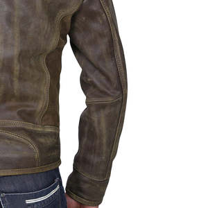 Blouson en cuir de motard professionnel personnalisable coupe-vent pour la conduite à moto Cuir de vachette de qualité supérieure Usine OEM Toutes saisons - Product Image 5