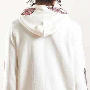 Sweat à capuche vintage pour homme de haute qualité avec logo en strass, personnalisable, fermeture éclair crochetée, 100% coton, approvisionnement ODM - Product Image 5