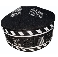 Moda al por mayor para hombre bordado musulmán oración gorra sombrero Ramadán Eid regalo gorra musulmán blanco en blanco Arabia Saudita sombreros para orar