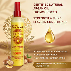 Après-shampoing sans rinçage à l'huile d'argan Creme of Nature, soin capillaire fortifiant et brillant pour cheveux secs, abîmés, bouclés et naturels. - Product Image 3