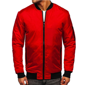 Best Selling Men's Casual <b>Long</b> Sleeve Bomber <b>Jacket</b> with Stand Collar OEM Custom Logo Print Winter Baseball <b>Jackets</b> Wholesale - Product Image 6