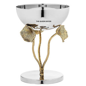 Hot Selling Double Fruit Chocolate Nut Serving Metal Dish <b>Bowl</b> Modern Everyday Kitchen Wedding <b>Party</b> Decorative <b>Bowl</b> - Product Image 4