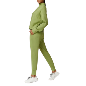 Conjunto Deportivo de Invierno para Mujer, 2 Piezas, Sudadera con Capucha de Manga Larga y Pantalones Jogger, Tejido Grueso, Secado Rápido y Transpirable - Product Image 3