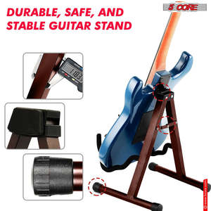 Support de guitare 5 cœurs, 2 pièces, type A, avec bras en mousse souple et base antidérapante en caoutchouc pour guitares acoustiques, électriques et basses - Product Image 5
