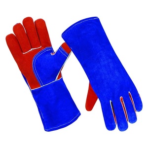 Gants de soudage en cuir de vache, respirants, résistants aux hautes températures, gants de sécurité pour l'extérieur - Product Image 2