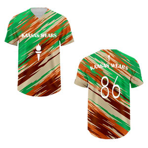 Maillot de baseball personnalisé par le fabricant, conception gratuite, broderie de logo, OEM ODM, maillot de baseball tendance par sublimation - Product Image 1