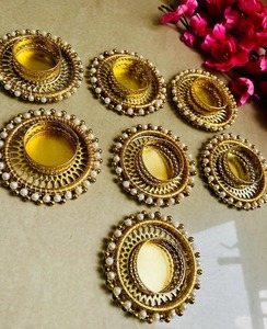 Portavelas decorativo Diwali, portalámparas de té, dijes de tarro de Diwali, decoración Mandir, bodas, Pooja, regalo festivo de decoración del hogar - Product Image 3