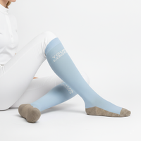 Chaussettes d'équitation premium, hauteur genou standard, respirantes, à compression, Coolmax, pour jeunes, fabricant OEM/ODM