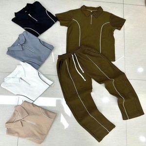 ชุดเซ็ตเสื้อยืดและกางเกงขาสั้นคุณภาพสูงสั่งทำจากโรงงาน พร้อมปักโลโก้ ผ้าฝ้าย 100% ชุดลำลอง 2 ชิ้นสำหรับผู้ชาย - Product Image 1