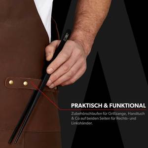 Premium Customized Logo Printed <b>Leather</b> Workshop <b>Apron</b> with Pockets Protective <b>Leather</b> <b>Apron</b> for Blacksmiths and Welders - Product Image 4