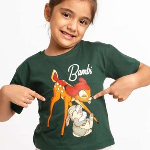 Ropa de niña camiseta anillo hilado algodón peinado bio lavado tela personalizada impresa bordado niñas camiseta fábrica en la India - Product Image 1