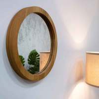 Meilleure vente miroir de sol miroir mural moderne de qualité exportée cadre rond en bois de haute qualité