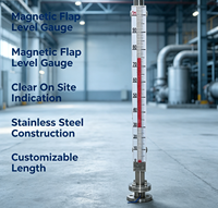 Low Price Magnetic Flap Liquids Level Meter Gauge Stainless Steel Magnetic Level Indicator Liquid Level Transmitter