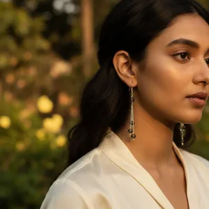 925 <b>Silver</b> Smoky Quartz <b>Dangle</b> <b>Earrings</b> Vintage Religious Pendant <b>Earrings</b> with Copper and Brass Gift for Women - Product Image 2