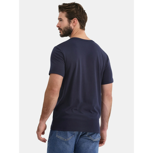 เสื้อยืดคอวีเข้ารูปสำหรับผู้ชายเสื้อยืดสีพื้นลำลองของผู้ชายเสื้อคอวีเข้ารูปแบบออกแบบได้ตามต้องการคุณภาพสูง - Product Image 4