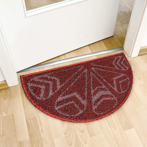 พรมเช็ดเท้าหินรูปเสี้ยวกันลื่นขนาด45x75ซม. ทำความสะอาดง่ายแผ่นประตูทางเข้าบ้านด้านหน้าทำจากยางและโพลีเอสเตอร์ - Product Image 6