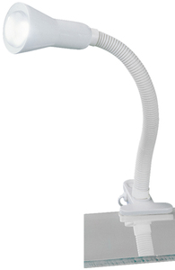 White E14 articulated <b>clamp</b> flexible lamp (Trio <b>Lighting</b> 5028010-01) - Product Image 1