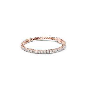 Bracelet tennis en diamant de laboratoire 6,62 CT, diamants ronds et carrés, or 10KT, 14KT, 18KT et argent 925, options moissanite - Product Image 6
