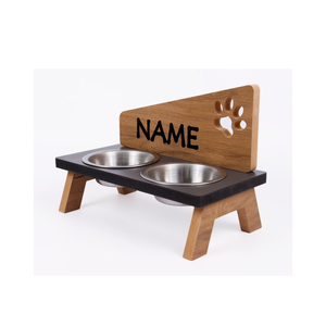 Newest Design High Quality Natural Wooden Bowl Holder <b>for</b> <b>Pets</b> Personalised <b>Pet</b> Bowls Handcrafted From Vietnam - Product Image 2