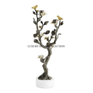 Leaf Designing Gold Plated Metal Aluminum <b>Candle</b> <b>Holders</b> Marvelous New Look Pattern Handmade Unique <b>Candle</b> <b>Holder</b> for Sale - Product Image 5