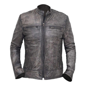 Veste d'hiver 2025 pour hommes, respirante et imperméable, de taille plus avec logo unique et col montant en cuir, vente en gros personnalisée - Product Image 1