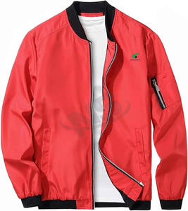 Chaqueta de bombardero para hombre de alta calidad con cuello levantado de color sólido de invierno con cremallera logotipo personalizado prendas de vestir exteriores para hombre High Street - Product Image 4