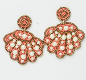 Trending Hand Embroidery <b>Glass</b> Bead Hoop Earrings Gold Plated New Designs for Women & <b>Girls</b> Rhodium Model Hoop Earrings - Product Image 3