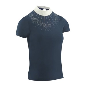 Camiseta de Manga Corta para Mujer, de Punto, con Media Cremallera, para Equitación, Capa Base, Venta Caliente - Product Image 5
