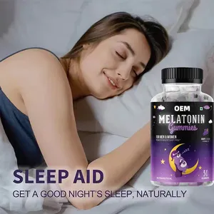OEM özel etiket lal şekersiz Vegan Melatonin sakızlı özel şekil yetişkinler için uyku yardım gençler erkekler hızlı uyku derin