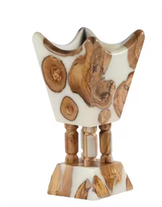 Porte-encens de luxe fait à la main en bois et résine de qualité supérieure pour usage décoratif Brûleur bakhoor en bois et résine par ARTISAN CRAFT - Product Image 4