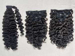 Extensions de cheveux invisibles personnalisées, cheveux vierges vietnamiens, 100% non traités, cuticules alignées, double trame machine, sans - Product Image 2