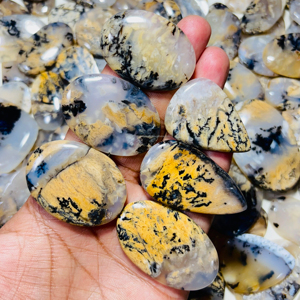 เกรด AAA คุณภาพสูงขัดเรียบ dendritic เสือ Cabochon อัญมณีหลวมธรรมชาติสำหรับทำเครื่องประดับ - Product Image 1